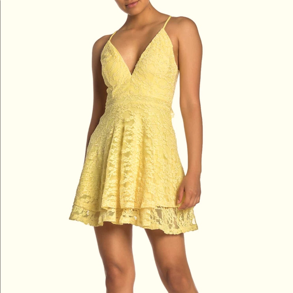 Lace Back Skater Sparkle Dress Layered double